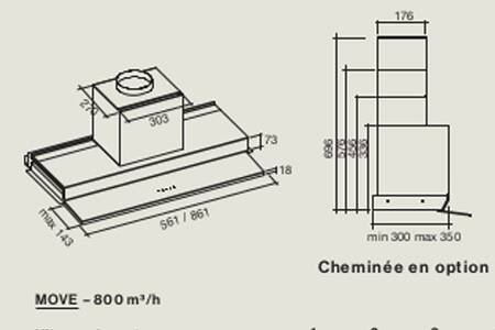 Hotte tiroir Falmec MOVE 1410 - 125011 BL/IX – Image 2