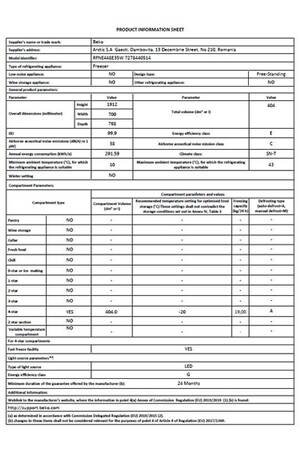 Congélateur armoire Beko RFNE448E35W – Image 9