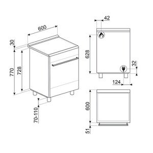 Cuisinière mixte Smeg GP61BL9 – Image 7