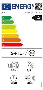 Lave-vaisselle encastrable Miele G7600 SCI IN AUTODOS - ENCASTRABLE 60 CM – Image 6