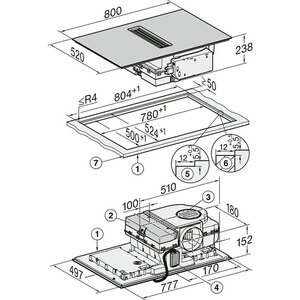 Plaque de cuisson avec hotte intégrée Miele KMDA 7876 FL-U 125 Gala Edition Noir – Image 8