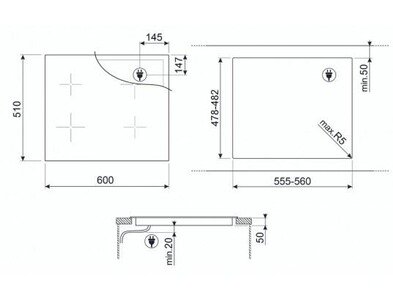 Plaque induction Smeg SI1M4644D – Image 3