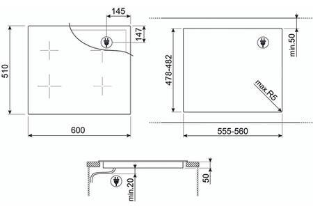 Plaque induction Smeg SI1M4644D – Image 4