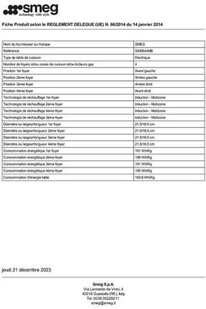 Plaque induction Smeg SIM3644MB – Image 10