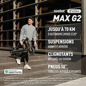 Trottinette électrique Ninebot Max G2 E Clignotants intégrés powered by Segway – Image 3