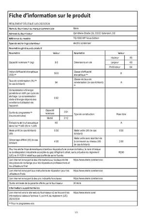 Sèche-linge pompe à chaleur Miele TQ 1000 WP – Image 12