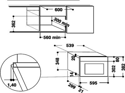 Micro-ondes + Gril Whirlpool AMW 439 IX – Image 4