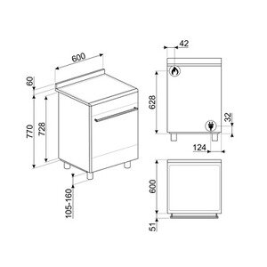 Cuisinière mixte Smeg Cuisinière mixte SMEG CO60GMAN2 – Image 5