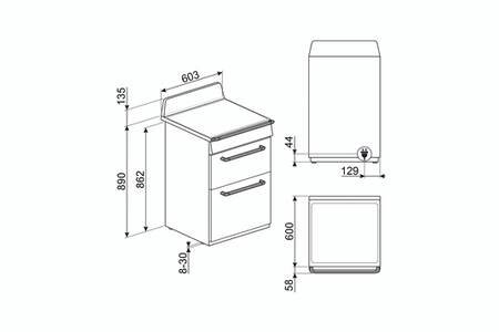 Cuisinière induction Smeg TR62IP2 – Image 5