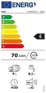 Lave-vaisselle pose libre Miele G 5540 SC SL - 45 CM – Image 8