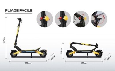 Trottinette électrique Urbanglide Urbanglide 1000GT 2x2 - 23.4Ah/52V – Image 2