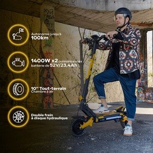 Trottinette électrique Urbanglide Urbanglide 1000GT 2x2 - 23.4Ah/52V – Image 8