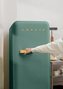 Réfrigérateur 1 porte Create FRIDGE RETRO 281L - Réfrigérateur rétro - Vert et bois – Image 4