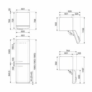 Réfrigérateur congélateur en bas Smeg FAB32LPB6 – Image 10